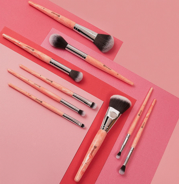 Rose Quartz 9 Piece Makeup Brush Set