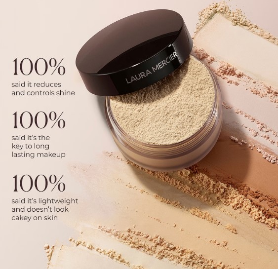 Laura Mercier Divinely Flawless Translucent Loose Setting Powder and Puff