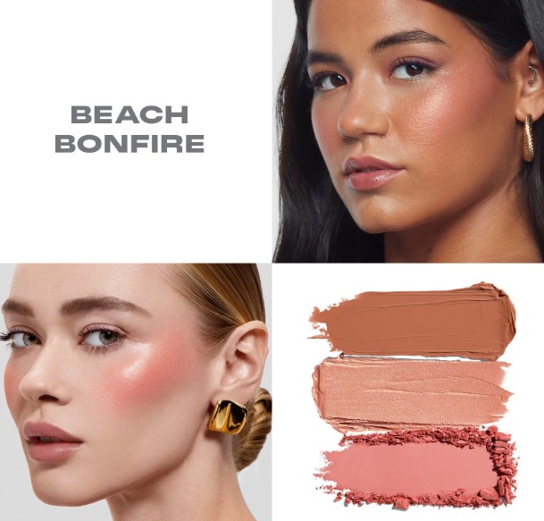 Morphe Cheek Thrills Multi-Finish Face Trio - Beach Bonfire
