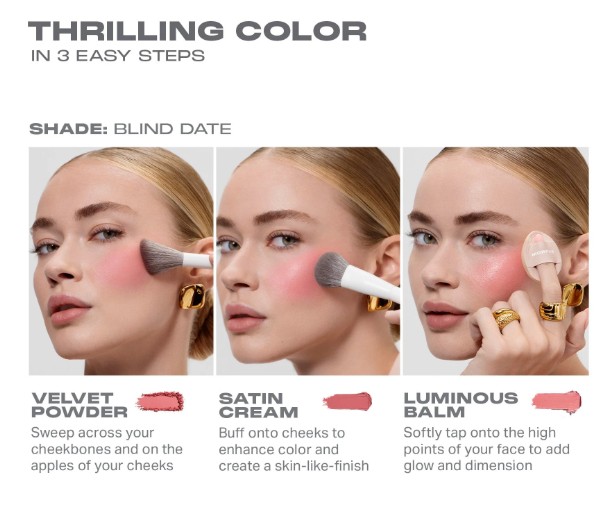 Morphe Cheek Thrills Multi-Finish Face Trio - Blind Date